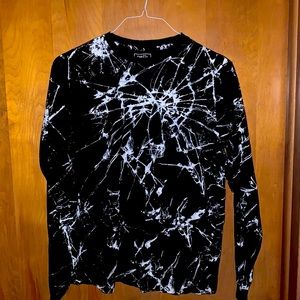 Rue21 Men’s Black Broken Glass Long-sleeve Tee